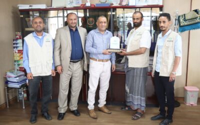 تكريم المدير العام  التنفيذي  ورئيس القطاع  التجاري للمؤسسة العام للاتصالات السلكية واللاسلكية تقدير لمشاركتهم الفاعلة في انجاح مشروع السلة الغذائية الرمضانية للعام  1445هـ