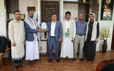 تكريم   رئيس مجلس ادارة شركة يمن موبايل تقديراً لمشاركتهم الفاعلة في إنجاح مشروع السلة الغذائية الرمضانية ومشروع اللحوم والاضاحي العيدية 1445هـ